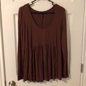 maroon flowy top